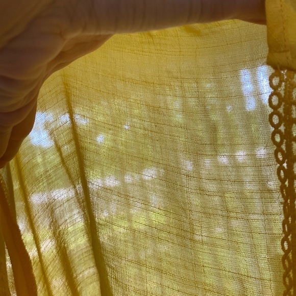 A.U.W. dandelion yellow boho sheer lace blouse - Picture 17 of 17